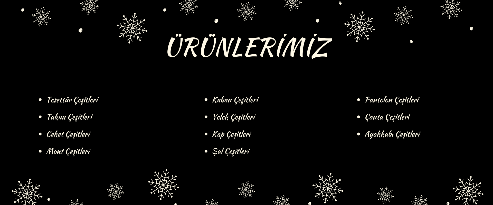 Ürünlerimiz